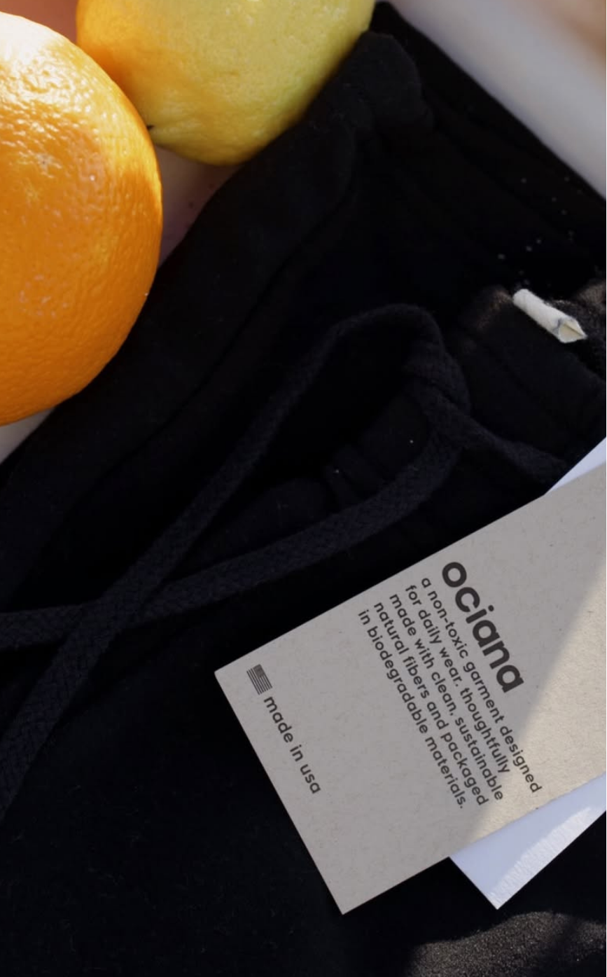 organic cotton, down to the drawstring